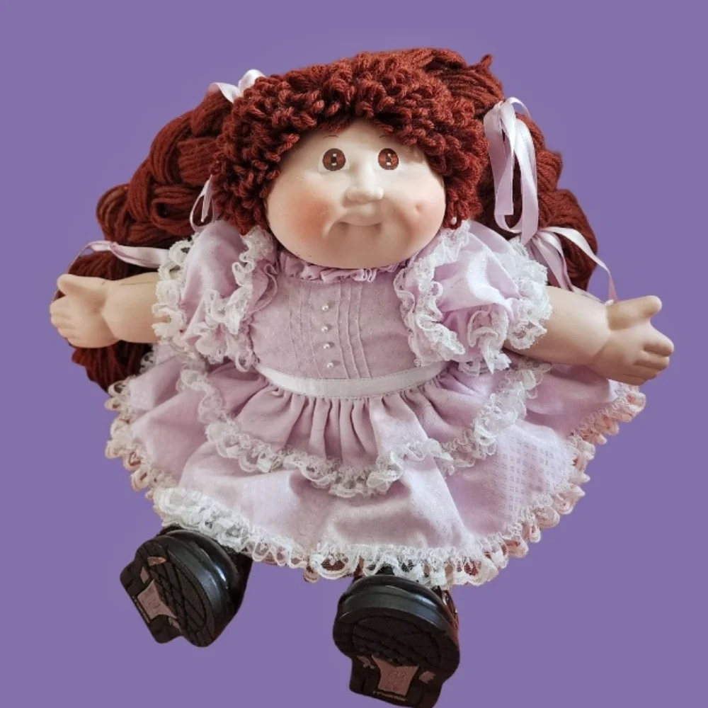 Vintage 1985 Porcelain Cabbage Patch Brown Eyed Brunette Stephanie Anne